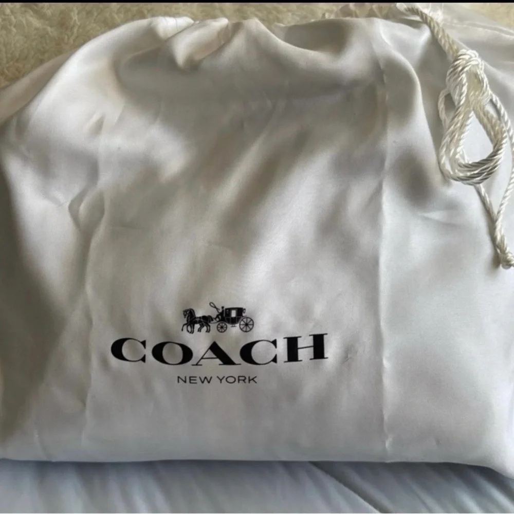 NEW! Coach Dark Blue and Cream Striped Tote - Picture 5 of 5